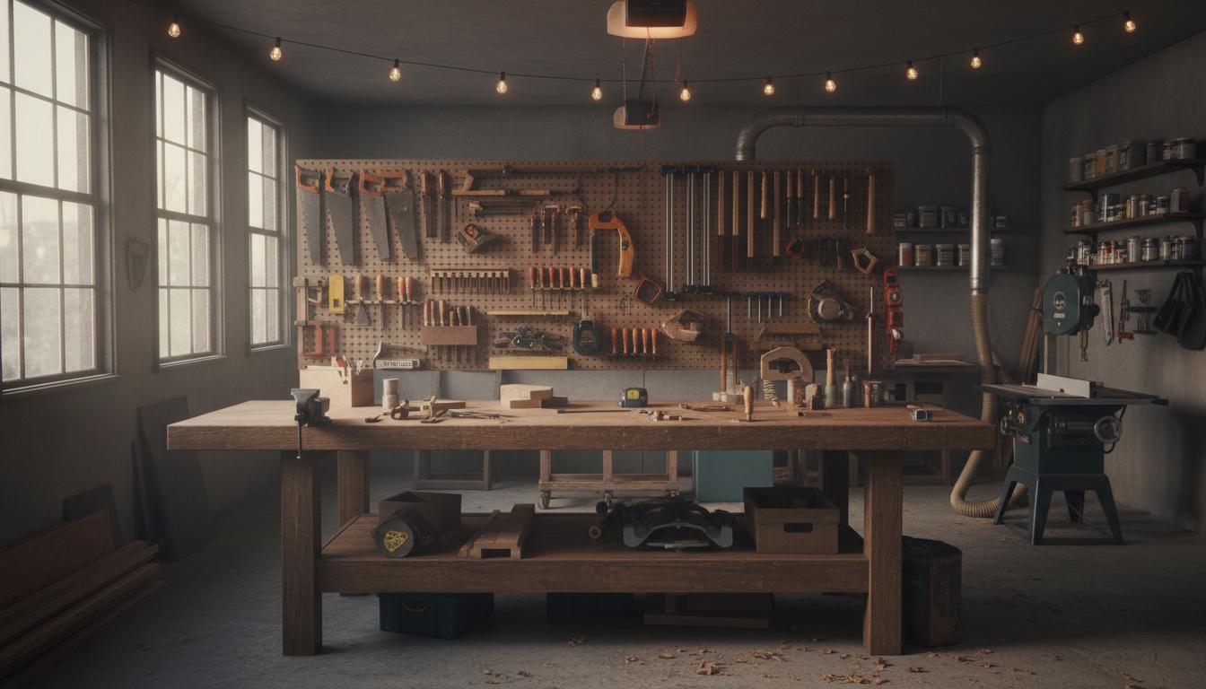 Historic garage workshop interior